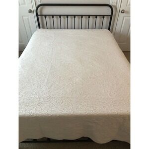 Villa Noble Excellence Matelasse Double Coverlet 2 Shams Creamy White 82"x92"